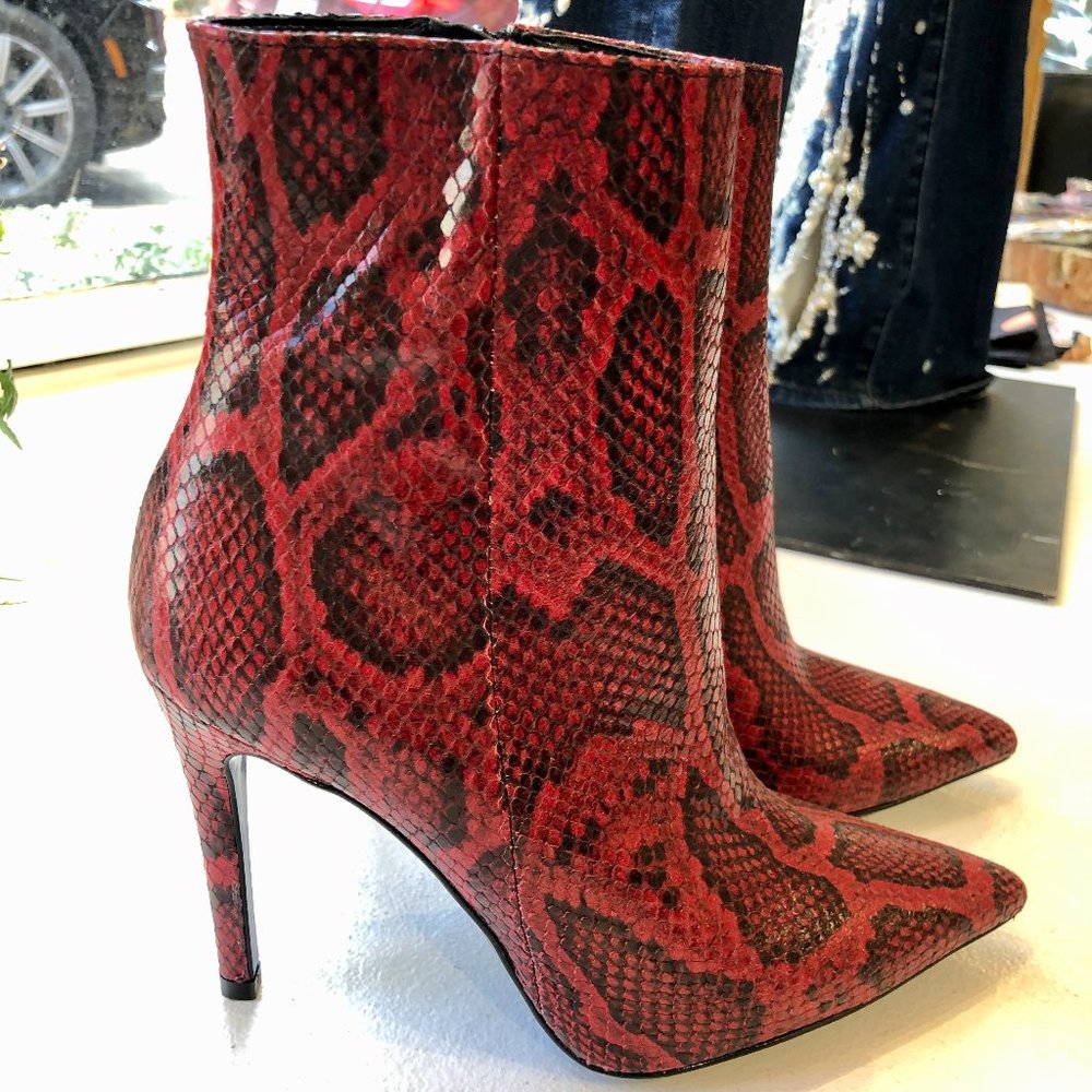 Bianca Di Heeled Snake Skin Boot